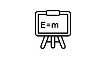 ha en se på detta översikt animerad ikon som visar fysik föreläsning video