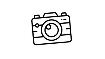An editable linear style animated icon of event camera video