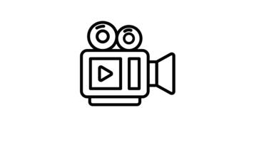 geanimeerd icoon tonen camcorder opname evenement in lineair stijl video