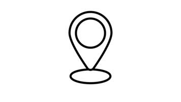 A linear animated icon of designated parking event location video