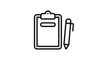 en linjär animerad ikon som visar händelse planera till do lista video