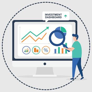 financiero inversión tablero vector