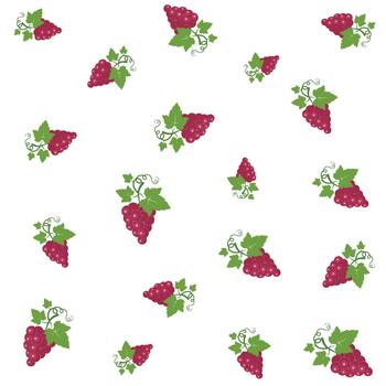 Grape fruits background with leaf icon illustrtion vector