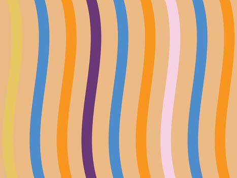 Vibrant wavy lines creating fun, energetic, colorful background vector