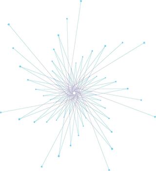 Abstract Geometric Spiral Network Pattern Design vector