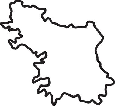 Outline map of a distinctive geographic region vector