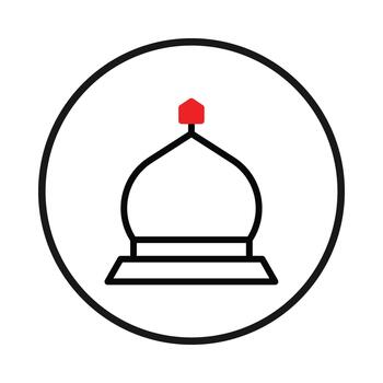 Abstract chess bishop icon design featuring geometric shapes and clean lines representing vector