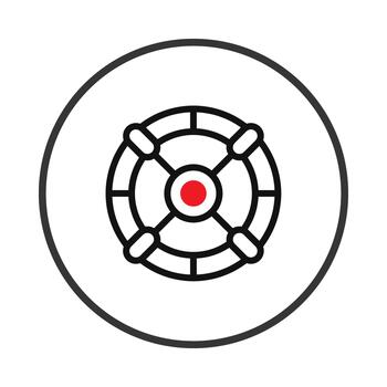 resumen circular objetivo diseño encarnando precisión y atención un moderno icono con radial simetría vector