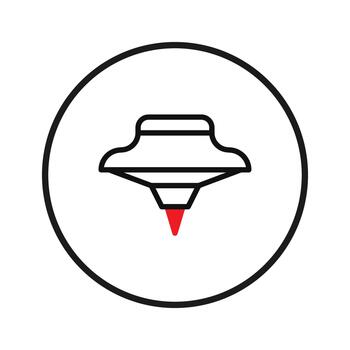 Abstract depiction of advanced technology emblem showcasing innovative design within a circular vector