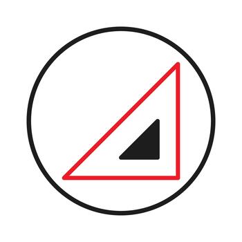 resumen geométrico composición presentando un rojo resumido triángulo y negro lleno triángulo dentro vector