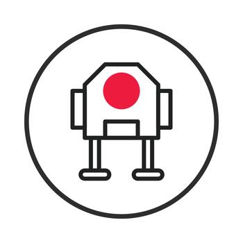 resumen geométrico figura con un central rojo circulo adjunto dentro un circular frontera vitrinas vector