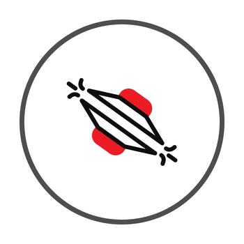 Abstract graphic representation emphasizing geometric precision enclosed inside circular frame vector