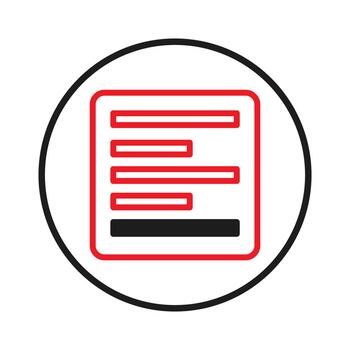 Abstract illustration presenting structured data representation within a defined circular frame vector