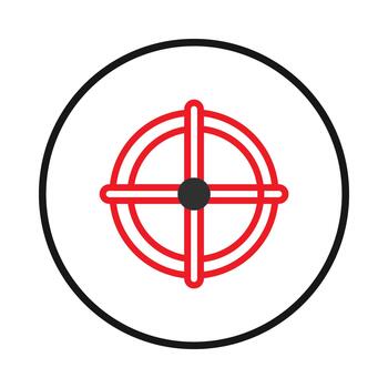 Precision target bullseye objective focus aiming direction central point design accurate vector