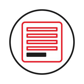 sencillo documento icono con estilizado contenido diseño en un minimalista diseño enfatizando claridad y vector