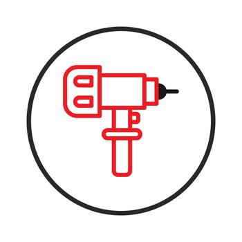 simplificado eléctrico herramienta icono diseño presentado dentro un circular marco ofrecimiento un moderno toque para vector