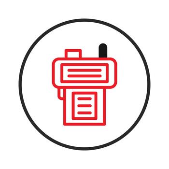 Simplified portable communication device graphic offering a minimalist depiction emphasizing vector