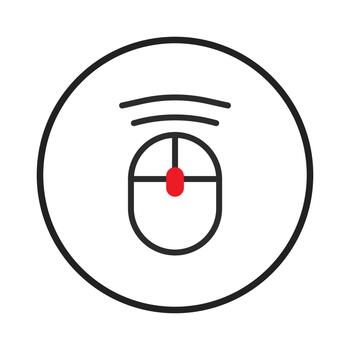 pulcro inalámbrico computadora ratón icono simbolizando tecnología conectividad y digital innovación para vector