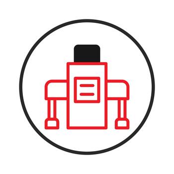 Striking symbol displaying device showcasing technical precision and innovative design captured vector