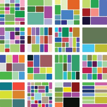 vistoso redondeado geométrico formas cuadrícula mosaico resumen antecedentes modelo vector