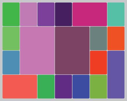 Abstract geometric pattern with colorful rounded rectangles on gray surface vector