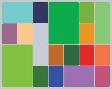 Colorful abstract geometric mosaic with rounded rectangles pattern background vector