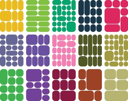 vistoso resumen modelo de redondeado rectángulos y círculos para diseño. vector