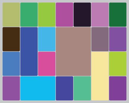 Colorful abstract geometric pattern with rounded rectangles on a grid vector