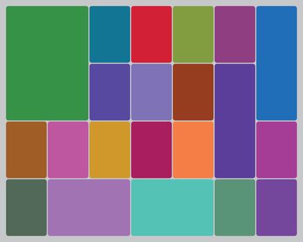 Colorful geometric abstract mosaic pattern with diverse rectangular shapes vector