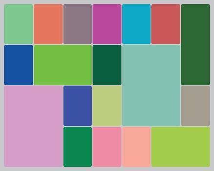 Colorful abstract geometric pattern with diverse rectangles and squares background vector