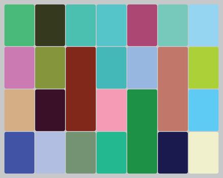 Colorful abstract mosaic of rounded rectangles arranged in a varied grid pattern vector