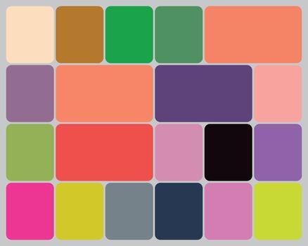 vibrante y apagado de colores redondeado rectangular cuadrícula modelo en gris antecedentes. vector