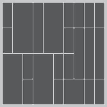 Abstract geometric dark grey rectangular mosaic pattern with rounded corners vector