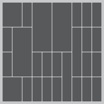 Modern minimalist grid layout with dark gray rounded rectangles pattern vector