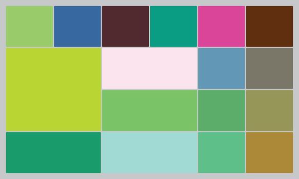Colorful geometric grid pattern with varying rectangular blocks and hues vector