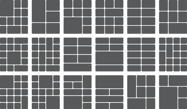 moderno resumen cuadrícula modelo colección para web galería y ui diseños vector