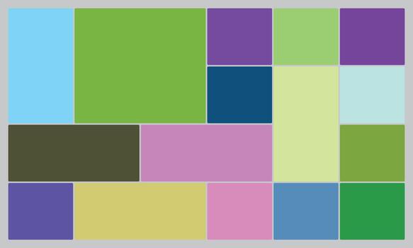 Colorful geometric abstract mosaic pattern with diverse vibrant rectangles vector