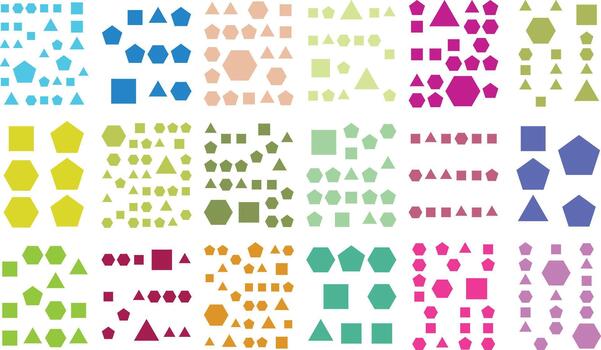 Abstract colorful geometric shapes pattern, modern graphic background design vector