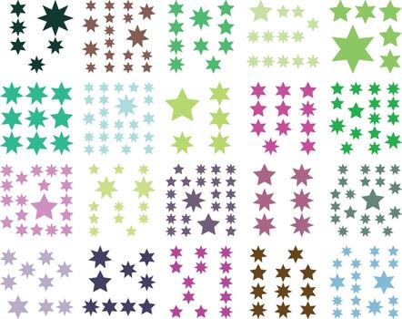 vistoso estrella formas modelo resumen diseño elemento colección antecedentes vector