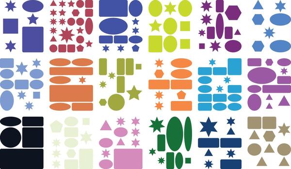 Abstract educational geometric shape pattern for vibrant design projects vector