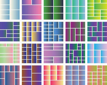 resumen geométrico degradado color patrones diseño antecedentes colección vector