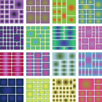 vistoso resumen degradado geométrico formas moderno mosaico modelo Arte. vector