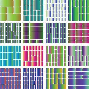 Colorful gradient geometric shapes abstract pattern background design illustration. vector