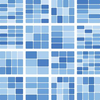 resumen azul geométrico mosaico modelo cuadrícula interfaz antecedentes diseño vector