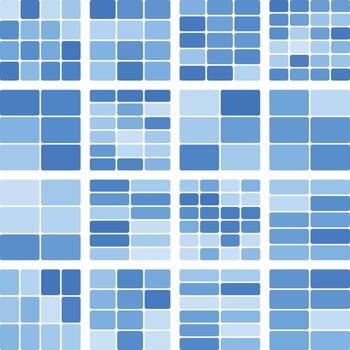 resumen azul geométrico formas modelo cuadrícula para digital diseño y datos visualización vector