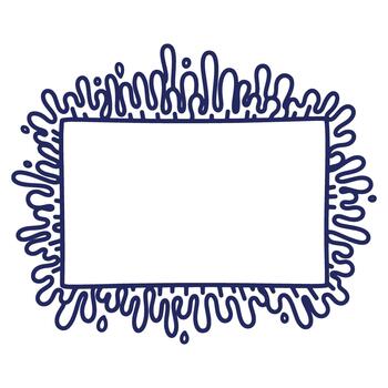 Abstract Artistic Frame with Water Droplet Design for Creative Presentation and Graphic Template Layouts with Copy Space vector