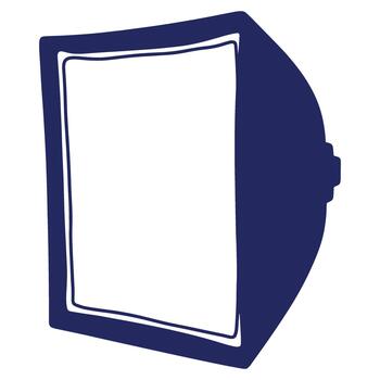 Illustration of Softbox Lighting Equipment for Photography Studio with White Space Inside for Text or Image Placement vector