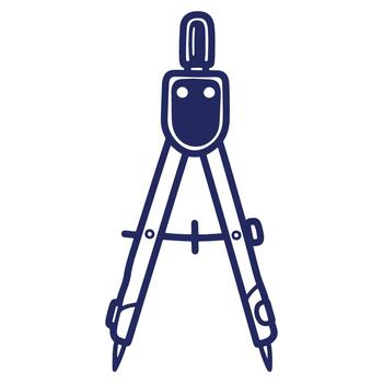 Stylized Compass Illustration for Design and Architecture Projects Precision and Creativity Tool for Education and Engineering vector