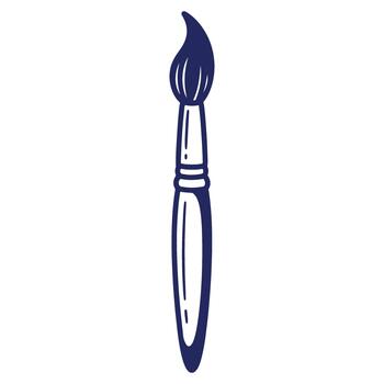 Elegant paintbrush illustration with smooth lines and a touch of artistic flair ideal for creativity based designs and art projects vector