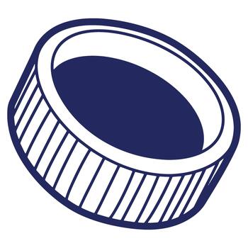 Isolated illustration of a minimalist blue and white container with a geometric aesthetic offering clean lines and simple design for product visualization vector